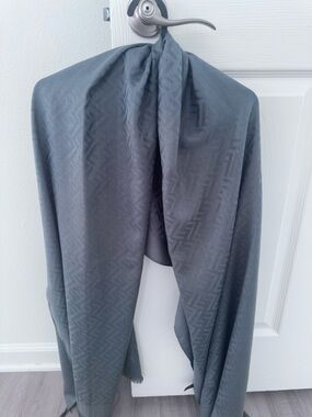 Fendi Cashmere Silk Gray Scarf
